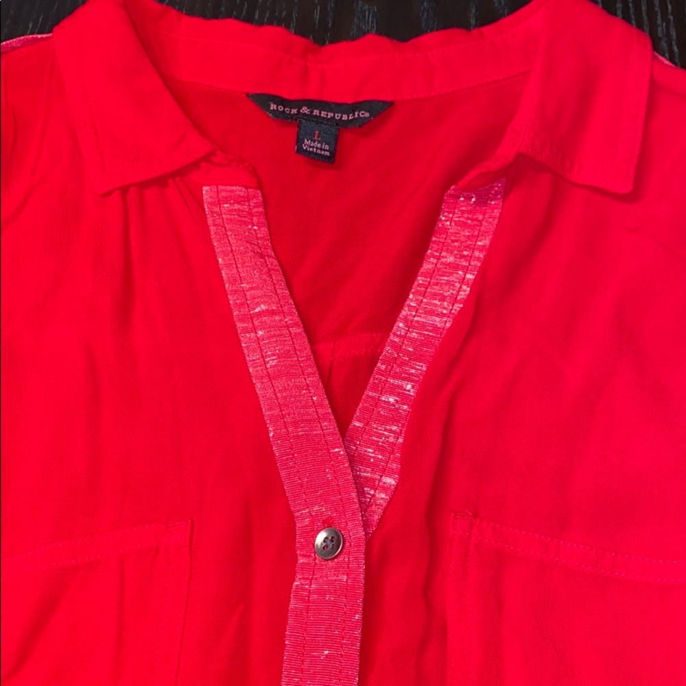 Rock & Republic Red Blouse